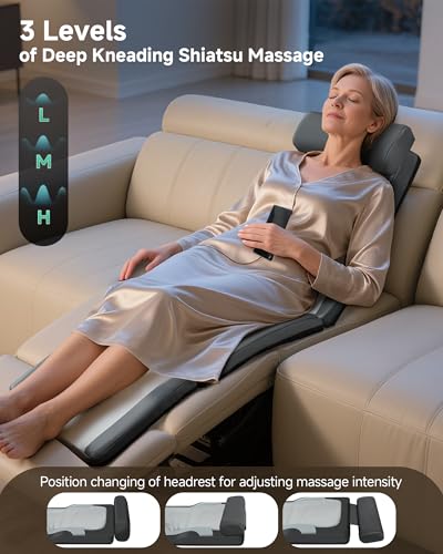 Snailax 2026 Shiatsu Massage Mat with Heat,Vibration Full Body Massager