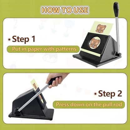 2.28" 58mm Button Paper Cutter, 2.75”/70mm Diameter Circle Cutter Circle Punch, Round Paper Cutter, 70mm Die Cut Machine for Making 2.28" 58mm Buttons DIY Badge Making（2.75”/70mmCutting Diameter ）