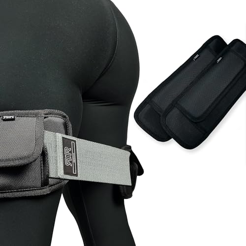 BADONKA Band Protective Sleeves for Booty Bands - Includes 3 Optional Fabric or Latex Resistance Loops - 3 Resistance Levels - Glute & Leg Workout Bands for Women & Men