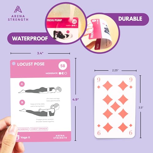Arena Strength Deck II Yoga Asana Cards - deck 2 Yoga Pose Deck | For Home Workouts & Instructor Training, Easy-to-Follow Yoga Poses, Improves Flexibility, Balance & Strength