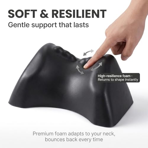 Occipital Release Tool for Neck Pain Relief – Cervical Traction Pillow for Tension Headache with 3D Sleep Eye Mask & Foam Earplugs,Pivotal Therapy Neck Stretcher for Shoulder & Upper Back Pain