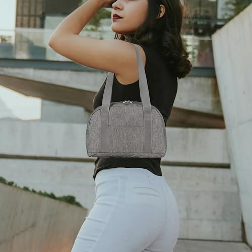 Mini Gym Bag for Women Girl 12 inch Small Gym Tote Lightweight Carry On Bag - color: Grey