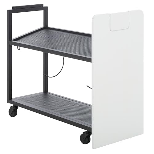SEI Furniture - Sidekick Sport Equipment Rolling Rack - Transitional Design, White Metal and Wood - Ideal for Bedroom, Living Room (HZ0121) - color: White