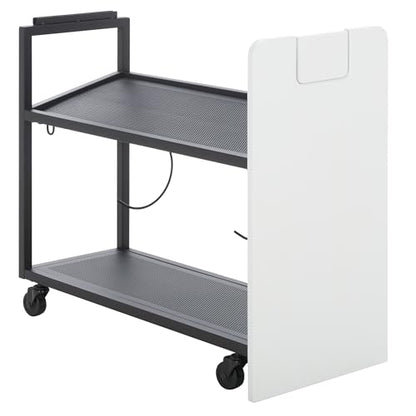 SEI Furniture - Sidekick Sport Equipment Rolling Rack - Transitional Design, White Metal and Wood - Ideal for Bedroom, Living Room (HZ0121) - color: White