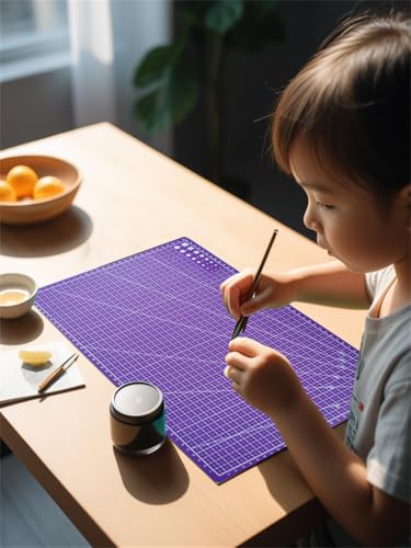 New A3 Double Side Craft Cutting Mat Cutting Board Sewing Pad Artist Carving Tools Handmade Crafts DIY Props (Purple) - color: Purple