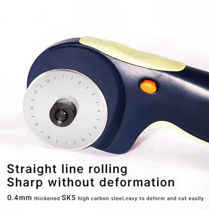 10 Pack Rotary Cutter Blades 45mm for Fits Fiskars,Olfa,Truecut Rotary Cutter Replacement Arts Crafts Quilting,Sharp and Durable