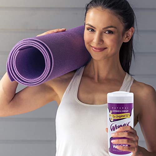 Wipex Original Natural Fitness Equipment Wipes - EWG Verified- Plant-Based Lint Free Cloth - Gym Wipes for Equipment, Yoga Mat, Peloton, Lavender and Vinegar, 50 Count (Pack of 3) - size: 50 Count (Pack of 3)