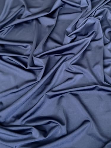Premium Lulu Yoga Spandex Fabric - Ultra-Soft & Stretchy 4-Way Stretch Fabric by The Yard - Perfect for Activewear and Swimsuit Fabric, and More -1 Yard - 58 Inch Width (Navy Blue) - color: Navy Blue