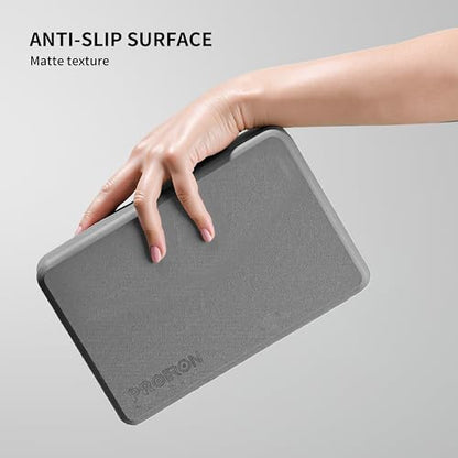 PROIRON Yoga Blocks, 2 Pack Supportive High Density Premium Eva Foam, Soft Non-Slip Surface with Curved Edges Stretch Blocks For Yoga, Pilates, Stretching - color: Meteorite Gray