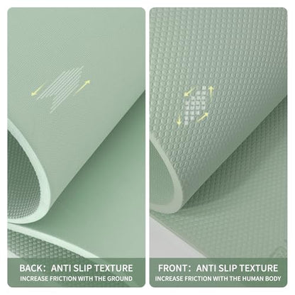 PAIDU Large Yoga Mat 72"x36"x10mm Non-Slip Exercise Mat for Home Gym Studio - color: Green