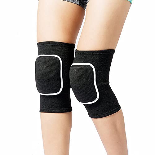 Volleyball Knee Pads for Dancers, Soft Breathable Knee Pads for Men Women Kids Knees Protective, Knee Brace for Volleyball Football Dance Yoga Tennis Running Cycling Workout Climbing - color: Black White, size: Medium