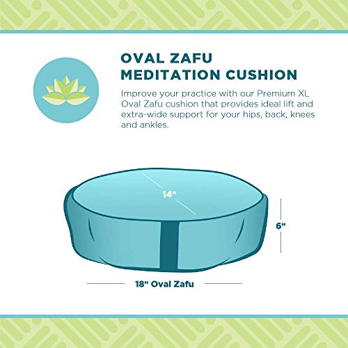 Bean Products Hemp Oval Zafu Meditation Cushion, Yoga Pillow - Cranberry | Heavy Weight Washable Hemp Cover - Buckwheat Hull Filled Inner liner - Zen Floor Sitting Cushion - 14"x18" - color: Hemp Cranberry, size: XL Oval - 14"x18"