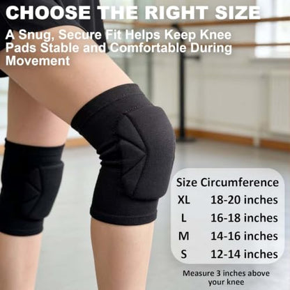 Men & Women Knee Pads for Wrestling, Elastic Soft Kneepad for Work, Black L - size: Large