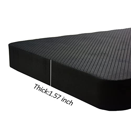 2pcs Premium Thick Kneeling Pad，Knee Pads for Gardening 18x11 Inch Gardening Tools Outdoor Cushions,Gardening Gifts for Women&Baby Bath Essentials (EVA-Soft, Black)