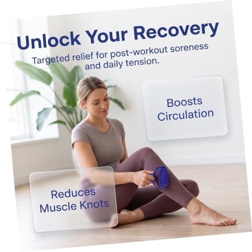 Handheld Leg Massager Roller for Muscle Relief, Lightweight Abs and PVC Manual Muscle Stick, Reduce Tension and Soreness, for Yoga Enthusiasts and Sedentary Individuals