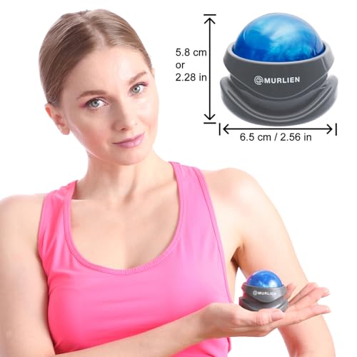 Massage Roller Ball, Tight and Sore Muscles Relief, Manual Massager, Alleviating Shoulder, Arms, Back, Legs, Calves or Muscle Tension | Alleviating Shoulder, Arms, Back, Legs, Calves or Muscle Tension - Blue - color: Blue