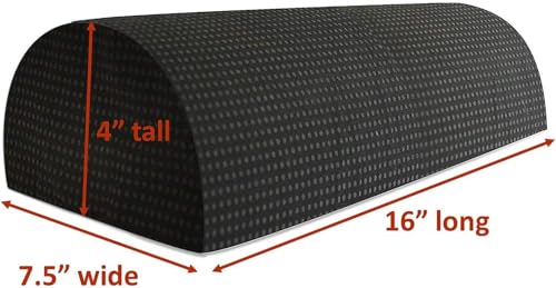 Half Moon Pillow for Leg Elevation | Ankle Knee Neck and Lumbar Support Bolster | Non-slip Removable Washable Cover by Comfort Home | Comfort Home Half-Round Footrest Cushion with Non-slip, Removable, Washable Cover, 16" long x 7.5" wide x 4" high
