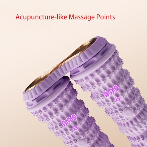 Foot Massager Roller for Plantar Foot Arch Trainer Fasciitis Relief Dual-Row Foot Massagers Waterproof Exercise Supply Purple