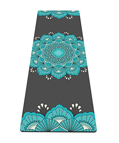 nuveti Yoga Mat Print Extra Thick TPE Non Slip Fitness Exercise Mat with Carrying Bag,72"x24" Extra Thick 6MM Exercise & Workout Mat for Yoga, Pilates Fitness and Floor Exercises - color: MX