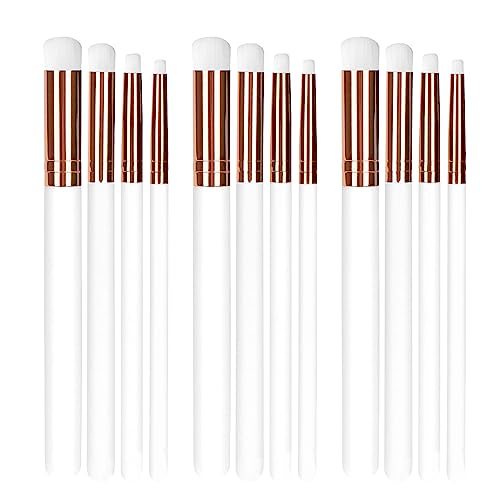 UNIMEIX Dry Brush Miniature Painting Drybrush Detail Paint Brush Set Hobby Detail Blending Brushes for Effortless Watercolor Brushes Scale Model Painting (12 Pack) - color: White