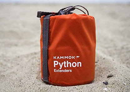 KAMMOK Python Hammock Straps, No-Stretch, Knotless, Durable and Compact, Set of 2 Straps with Stuff Sack (Python Extenders)