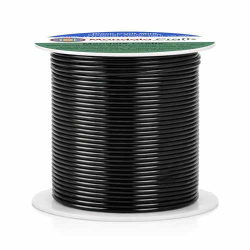 Mandala Crafts 16 Gauge Black Anodized Aluminum Craft Wire, 100 FT | Colored, Flexible, Bendable, for Bonsai, Armature, Sculpting, Wire Wrapping, Jewelry Making, Weather & Tarnish Resistant - color: Black, size: 16 Gauge