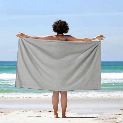 Microfiber Travel Body Towel Quick Dry Lightweight Yoga Mat Beach Swimming Pool Camping Towel (Grey, 1 Pack L(30X60 Inch) - color: Grey, size: 1 Pack L(30X60 Inch