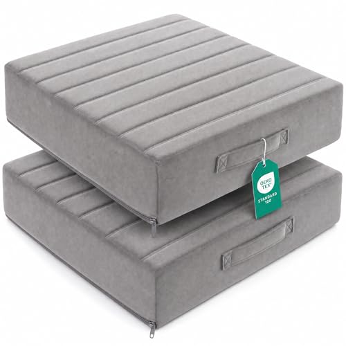 Codi 바닥 베개 2개 세트, 성인용 대형 바닥 쿠션, 55.9cm(22인치) 그레이 - color: 회색., size: 22 Inch (Pack of 2)