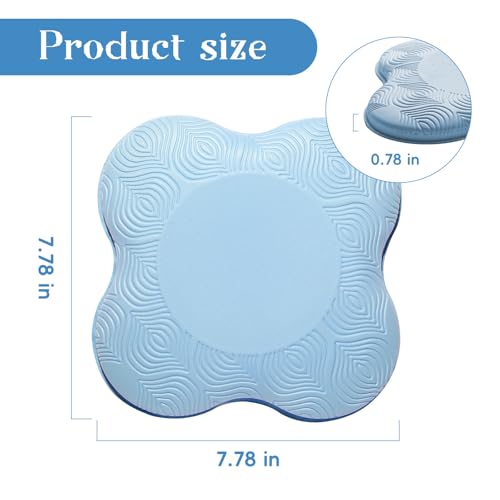 2 Packs Yoga Knee & Elbow Cushions - Extra Thick Foam for Knees, Elbows, Wrists, Hands & Head - Pilates & Kneeling Pads - Support Foam Pads for Women & Men - color: 4pcs- Blue + Black