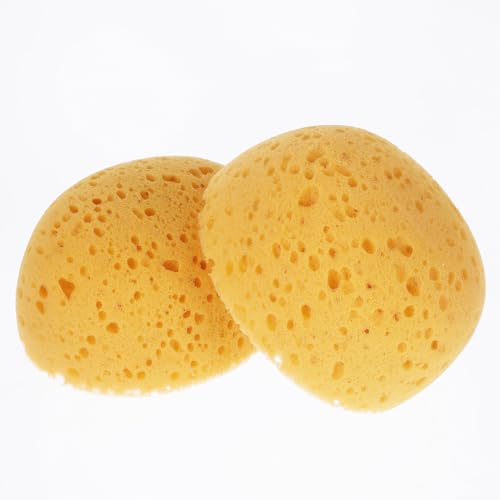 2 Piece Knockdown Texture Sponge Drywall Wall Texture Patch Sponges Home Decor Sponge for Patch/Repair Ceiling Round Clay Sponges for DIY Painting Ceiling Wall Textures, Pottery, Textures