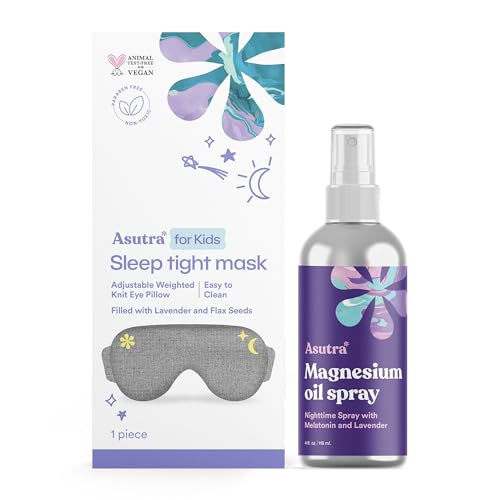 ASUTRA Bundle 1 Kids Eye Pillow 1 Topical Magnesium Chloride Oil Spray
