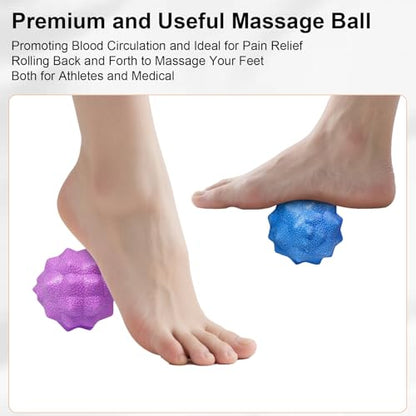 Foot Massage Ball, Pain Relieve from Plantar Fasciitis, Massage Tool for Tight Muscles and Sore Feet, Restore Foot Massage Roller, Myofascial Release - color: 2 Large Massage Ball