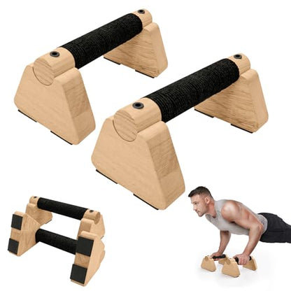 Parallettes Bars - Wooden Calisthenics Equipment for Handstand Training, Push Up Bars & Calisthenics Bar - Handstand Blocks and Pushup Handles for Men - size: 20cm
