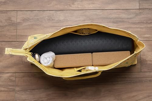 Maison d' Hermine Yoga Mat Duffle Bag Gym Tote Yoga Mat Carry Bag - color: Colmar - Yellow, style: Yoga Mat Tote