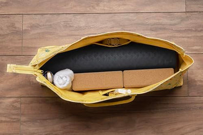 Maison d' Hermine Yoga Mat Duffle Bag Gym Tote Yoga Mat Carry Bag - color: Colmar - Yellow, style: Yoga Mat Tote