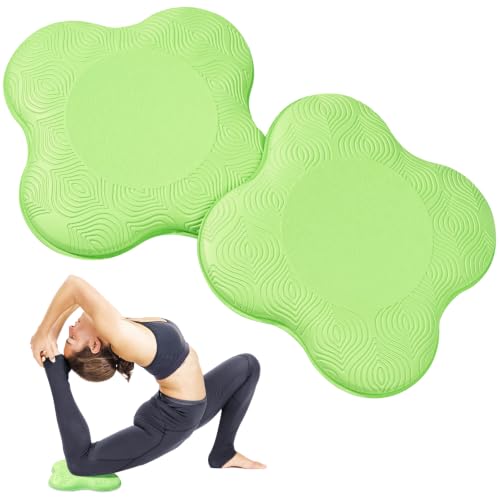 Yoga Knee Pads 2 Pack, Foam Kneeling Cushions - Non-Slip Pilates Knee Pad Cushion & Wrist Support - Portable Workout Knee Pads for Meditation, Kneeling, Balance, Floor, Pilates,Yoga - color: Green