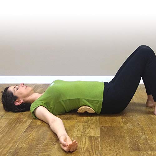 HSP Multi-Function Lower Back Bolster & Wooden Pillow | Back Stretcher for Spinal Health, Pain Relief and Posture Correction, Cedar Wood Lumbar Support for Lower Back