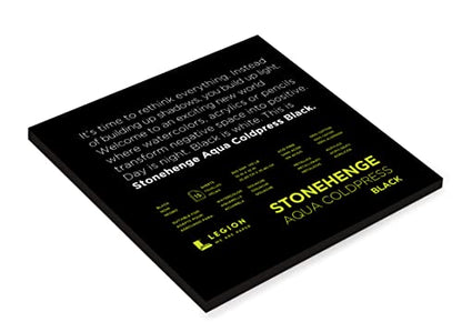Legion Stonehenge Aqua Black Watercolor Paper Pad - 10" x 10", Cold Press, 15 Sheets - size: 10" x 10"
