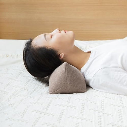 Buckwheat Neck Support Pillow Cervical Neck Cylinder Bolster Pillow,Buckwheat Hulls Adjustable Roll Pillow,Neck Pain Relief for Back and Side Sleepers Round Pillows for Lunch Break Brown, 6*15 inch - color: Brown