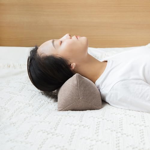 Buckwheat Neck Support Pillow Cervical Neck Cylinder Bolster Pillow,Buckwheat Hulls Adjustable Roll Pillow,Neck Pain Relief for Back and Side Sleepers Round Pillows for Lunch Break Brown, 6*15 inch - color: Brown