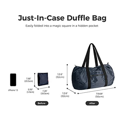 pack all Lightweight Travel Duffel Bag, 32L Foldable Weekender Bag | Ultralight, Packable, Water-Resistant, Tear-Resistant Nylon, YKK Zipper, Luggage Sleeve, For Travel, Camping, Gym, Navy - color: Navy, size: 32L