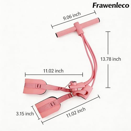Fitness Resistance Bands with 4 Tube Pedal Ankle Puller, Elastic Yoga Pedal Stretch Band for Exercise, - color: Pink