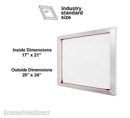 Aluminum Screen Printing Frame 20x24-137 Count White Mesh Silk Screen | Pre-Stretched Screen Printing Frame, Aluminum Screen Mesh, High Tension, Mesh Counts 40-230 Available, Made In USA - size: 137