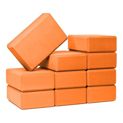 3in Foam Bulk Yoga Blocks, 10 Pack - color: Orange