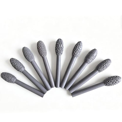 Texture Tool Sets for Clay Art - 9/23pcs Oval Clay Modeling Pattern Rollers Kit with Ergonomic Handles, Small Clay Texture Rollers for Polymer Clay, Pottery (9pcs Single Head) - color: 9pcs Single Head