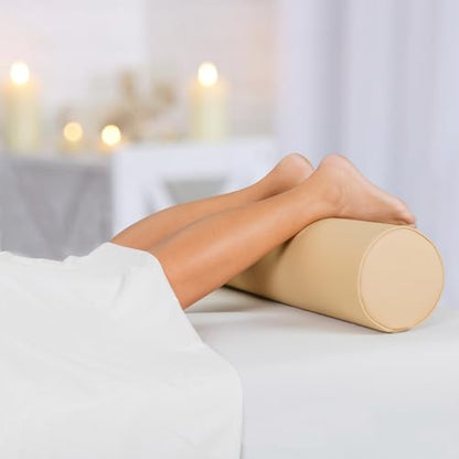 EarthLite Massage Bolster Pillow Full Round – Durable, Easy to Clean 100% PU Upholstery incl. Strap Handle/Professional Quality CFC-Free/Back Pain Relief - color: Amethyst