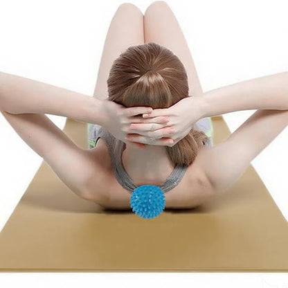 Spiky Massage Balls- 2PCS (Firm and Soft) Muscle Massager Ball for Feet, Back, Neck, Muscles, Hands Massager Roller for Plantar Fasciitis, Physical Therapy, Foot Arch Trainer, Exercise - color: Softgreen+hardblue