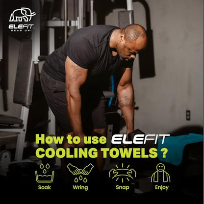 Quick-Drying Cooling Microfiber Gym Towels: Ideal for Comfortable Workout, Running, Yoga, Hiking, Trekking, Walking, Camping, and Family Outdoor Adventures - Lightweight, Portable, Sweat-Wicking