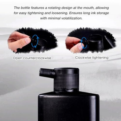 100 ML/3.5 OZ Calligraphy and Sumi Liquid Ink - Versatile Elegance for Chinese Traditional Art Works and Japanese Brush Art