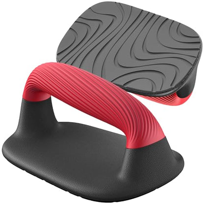Kipika Push Up Bars, Pushup Stands, Anti-Slip Soft Plastic Push Up Handles, Bottom Anti-Slip Pad, Strength Training Equipment, Perfect for Floor Workout Exercise - color: C: Black & Red